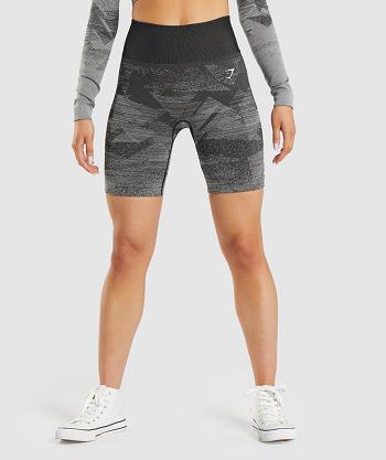 Pantalones Cortos Gymshark Adapt Ombre Seamless Mujer Negras | CO 2798MQZ